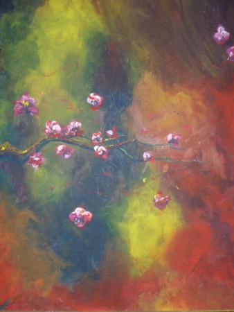 "Printemps: fragilité violente" // 75 cm x 60 cm // Acrylique sur papier