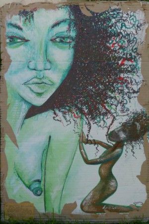 "Güru 3 ou Féminité" // Acrylique sur carton // 80 cm x 60 cm 